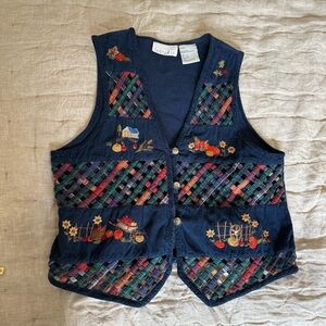 VTG Casey & Max Waistcoat Vest Womens M Black Fall Size Large